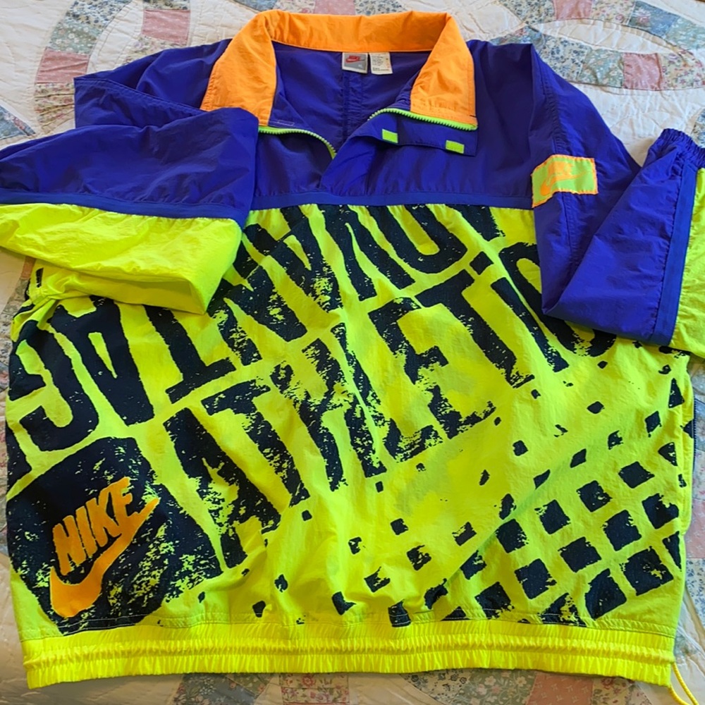 VTG NIKE szXL neon GRAFFITI windbreaker ORIGINAL OWNER 😎 late 80’s early 90’s